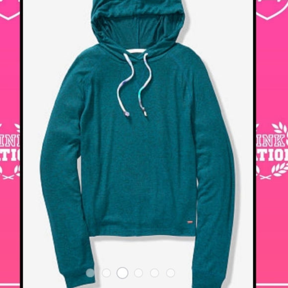PINK Victoria's Secret Tops - Victoria's Secret PINK Cozy Hooded Pullover 💖💙💚